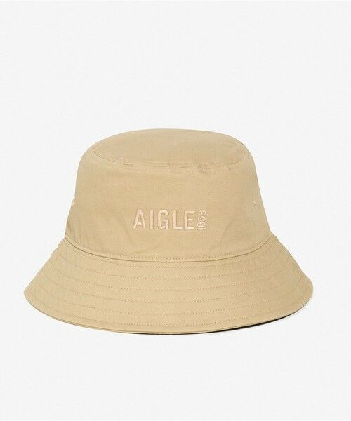 AIGLE/エーグル UVカット コットンバケットハット ベージュ M AIGLE/エーグル UVカット コットンバケットハット ベージュ M