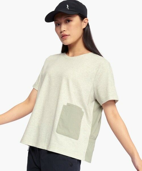 AIGLE/エーグル UVカット 吸水速乾 ダブルパッチポケット半袖Tシャツ セージグリーン M AIGLE/エーグル UVカット 吸水速乾 ダブルパッチポケット半袖Tシャツ セージグリーン M