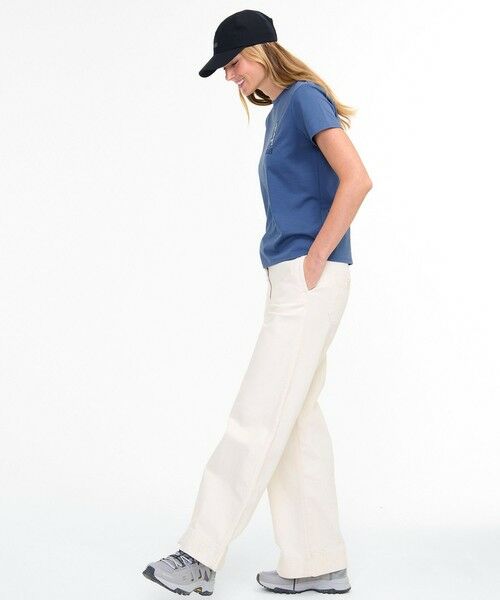 AIGLE / エーグル Tシャツ | UVカット 吸水速乾 リバティプリントロゴ半袖Tシャツ / フラワー 花柄 | 詳細1