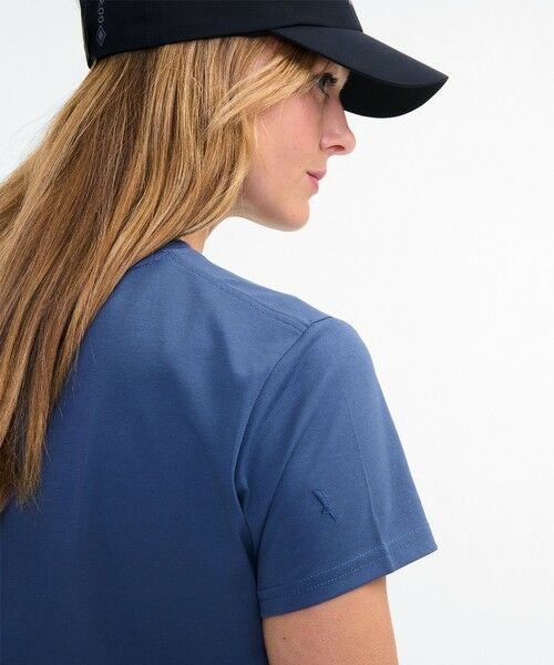 AIGLE / エーグル Tシャツ | UVカット 吸水速乾 リバティプリントロゴ半袖Tシャツ / フラワー 花柄 | 詳細4