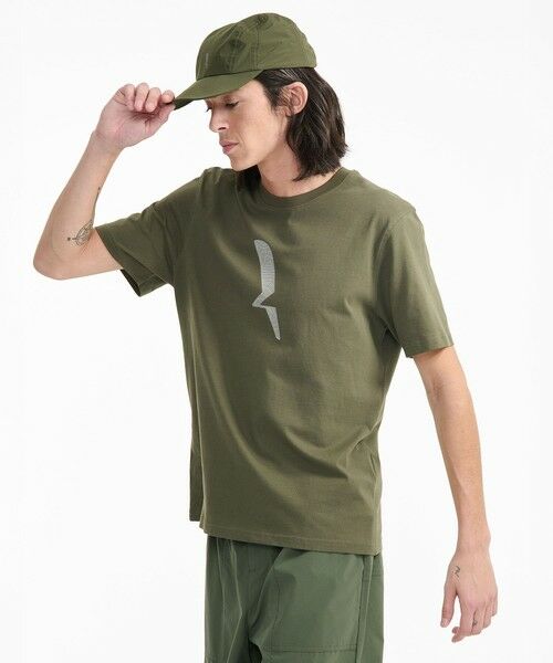 AIGLE/エーグル エンザイムウォッシュ オーガニックコットンロゴ半袖Tシャツ モスグリーン M(日本サイズL) AIGLE/エーグル エンザイムウォッシュ オーガニックコットンロゴ半袖Tシャツ モスグリーン M(日本サイズL)