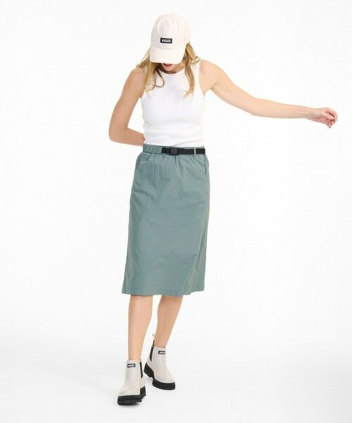 AIGLE / エーグル ミニ・ひざ丈スカート | UVカット 撥水 ストラップ 裾スリットスカート | 詳細1