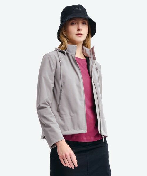 AIGLE/エーグル ソフトシェル ストレッチ 撥水 通気性 3レイヤージャケット グレー 36(S) AIGLE/エーグル ソフトシェル ストレッチ 撥水 通気性 3レイヤージャケット グレー 36(S)