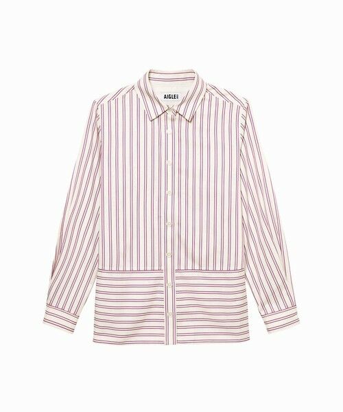 AIGLE / エーグル シャツ・ブラウス | 吸水速乾 ストライプロングスリーブシャツ | 詳細10
