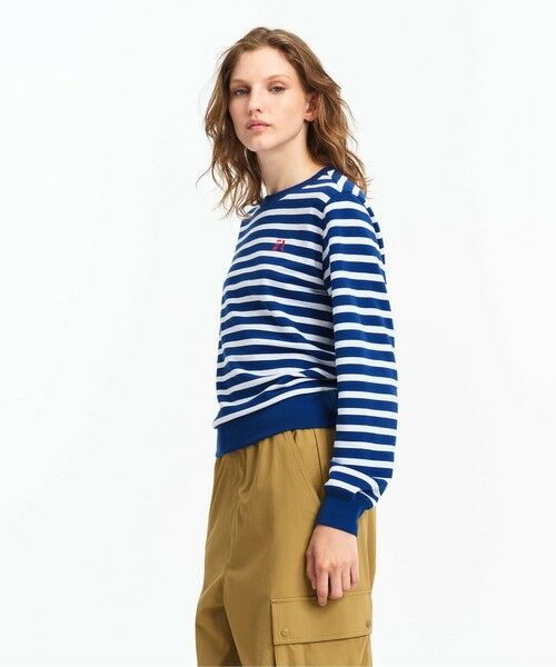 AIGLE / エーグル スウェット | UVカット フレンチテリーボーダースウェット | 詳細4