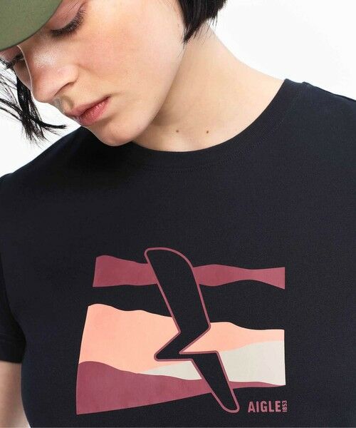 AIGLE / エーグル Tシャツ | 吸水速乾 抗菌防臭 プリント半袖Tシャツ | 詳細10