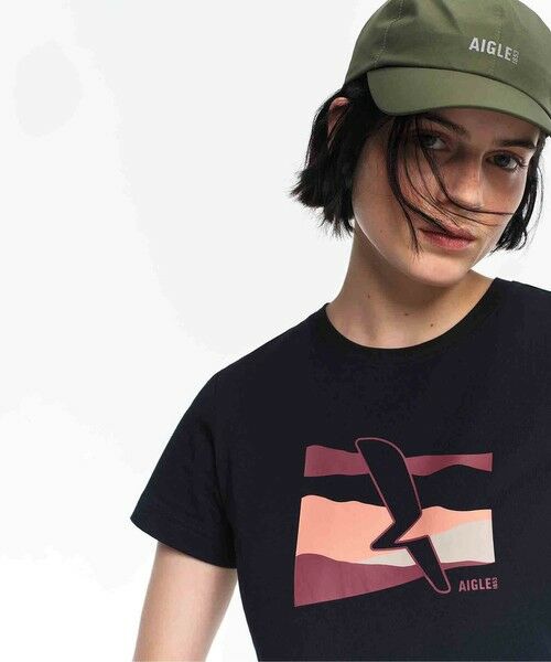 AIGLE / エーグル Tシャツ | 吸水速乾 抗菌防臭 プリント半袖Tシャツ | 詳細5