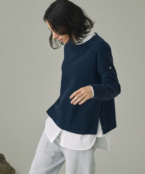 AIGLE / エーグル スウェット | サイドスリットボタン クルーネックフリースプルオーバー | 詳細8