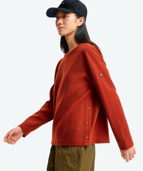 AIGLE / エーグル スウェット | サイドスリットボタン クルーネックフリースプルオーバー | 詳細19