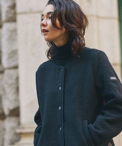AIGLE / エーグル ブルゾン | カーディガン シェルパフリースジャケット | 詳細10
