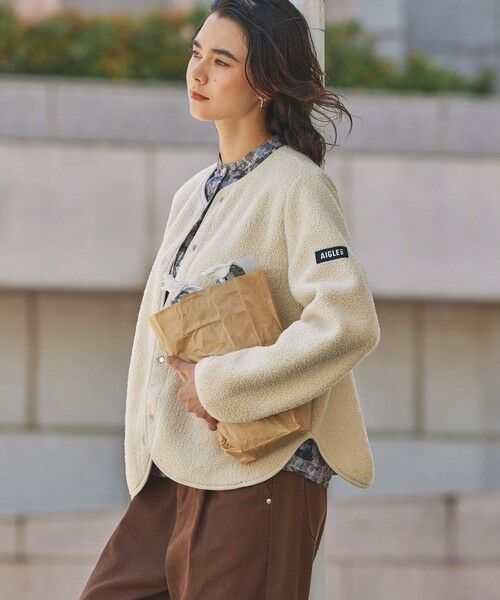 AIGLE / エーグル ブルゾン | カーディガン シェルパフリースジャケット | 詳細17