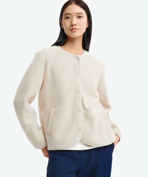 AIGLE/エーグル カーディガン シェルパフリースジャケット ライトグレー 38(M) AIGLE/エーグル カーディガン シェルパフリースジャケット ライトグレー 38(M)