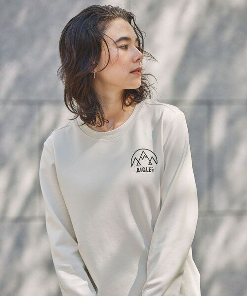 AIGLE / エーグル Tシャツ | UVカット ワンポイントロゴ ロングスリーブ 長袖リブTシャツ | 詳細9