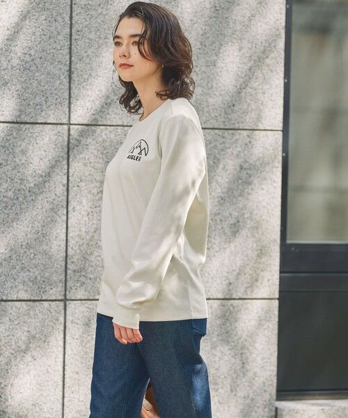 AIGLE / エーグル Tシャツ | UVカット ワンポイントロゴ ロングスリーブ 長袖リブTシャツ | 詳細10