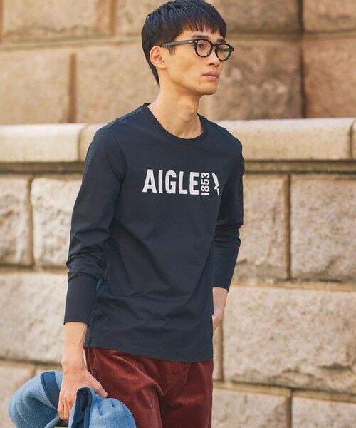 AIGLE / エーグル Tシャツ | UVカット ロングスリーブロゴTシャツ RP | 詳細1