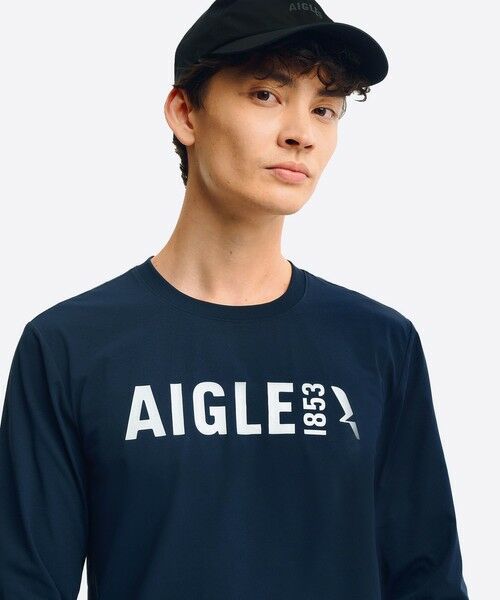 AIGLE / エーグル Tシャツ | UVカット ロングスリーブロゴTシャツ RP | 詳細9