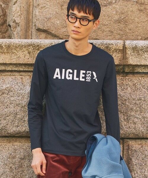 AIGLE / エーグル Tシャツ | UVカット ロングスリーブロゴTシャツ RP | 詳細2