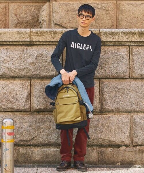 AIGLE / エーグル Tシャツ | UVカット ロングスリーブロゴTシャツ RP | 詳細5