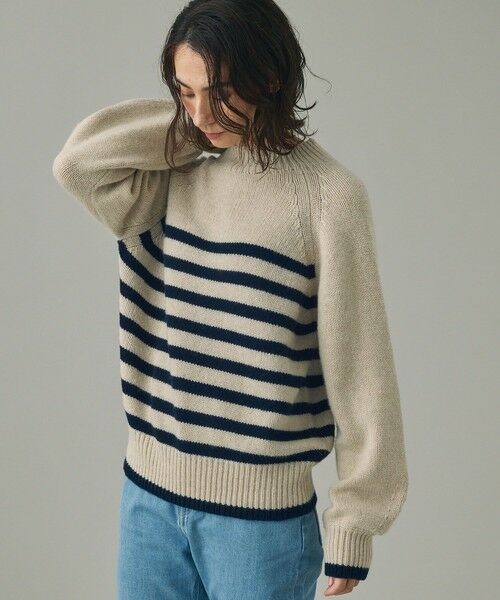 AIGLE / エーグル ニット・セーター | ウールブレンド ボーダーニットモックネックセーター | 詳細5