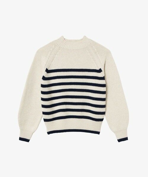 AIGLE / エーグル ニット・セーター | ウールブレンド ボーダーニットモックネックセーター | 詳細16