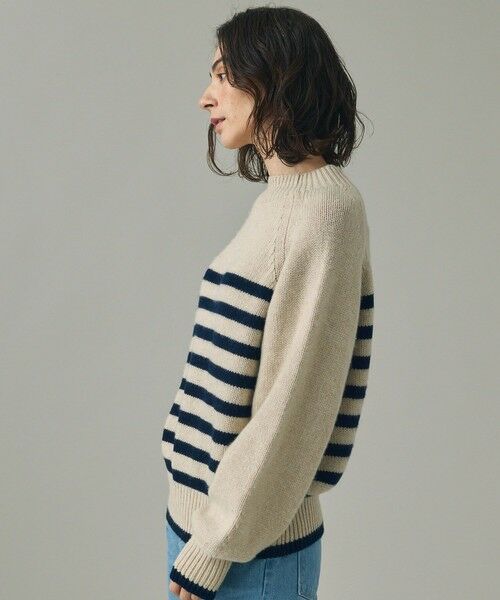 AIGLE / エーグル ニット・セーター | ウールブレンド ボーダーニットモックネックセーター | 詳細6