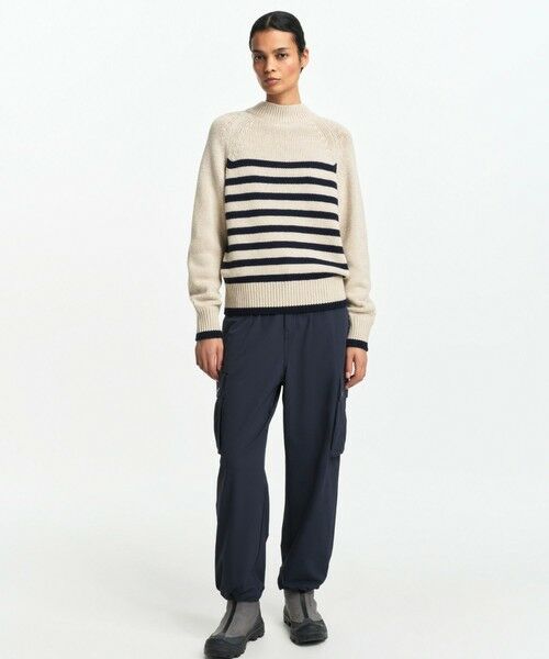 AIGLE / エーグル ニット・セーター | ウールブレンド ボーダーニットモックネックセーター | 詳細11