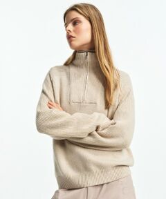 AIGLE / エーグル ニット・セーター | ウールブレンド ハーフジップニットセーター