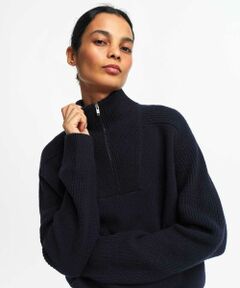 AIGLE / エーグル ニット・セーター | ウールブレンド ハーフジップニットセーター