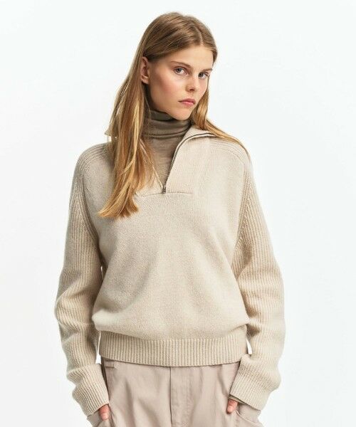 AIGLE / エーグル ニット・セーター | ウールブレンド ハーフジップニットセーター | 詳細2