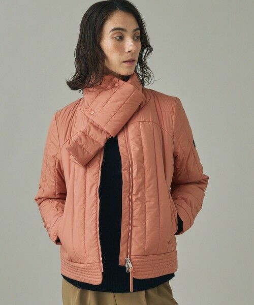 AIGLE / エーグル ダウンジャケット・ベスト | 撥水 REPREVE キルティング中綿 ノーカラージャケット / マフラー付き | 詳細1