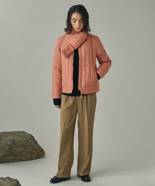 AIGLE / エーグル ダウンジャケット・ベスト | 撥水 REPREVE キルティング中綿 ノーカラージャケット / マフラー付き | 詳細3