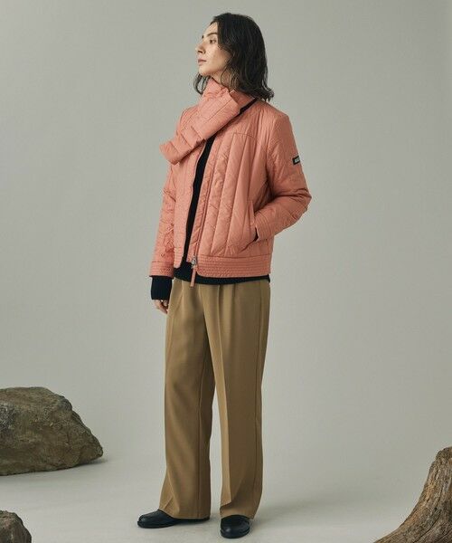 AIGLE / エーグル ダウンジャケット・ベスト | 撥水 REPREVE キルティング中綿 ノーカラージャケット / マフラー付き | 詳細4