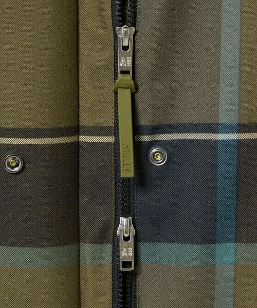 AIGLE / エーグル その他アウター | 透湿防水 防風 2レイヤー チェックパターンロングジャケット | 詳細10