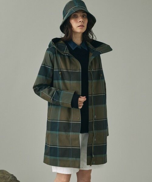 AIGLE / エーグル その他アウター | 透湿防水 防風 2レイヤー チェックパターンロングジャケット | 詳細2