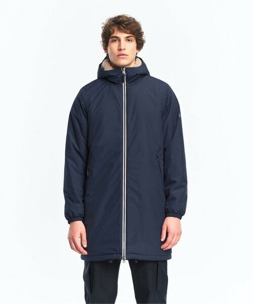 AIGLE/エーグル 【RainPack Warm】透湿防水 レインパックウォーム ボアロングジャケット ダークネイビー S-M