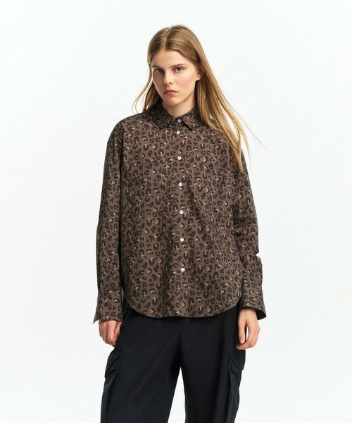 AIGLE / エーグル シャツ・ブラウス | 総柄プリント ロングスリーブシャツ | 詳細3