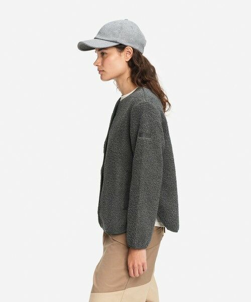 AIGLE / エーグル ブルゾン | ショートシェルパ テリー ノーカラージャケット | 詳細2