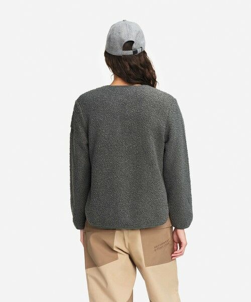 AIGLE / エーグル ブルゾン | ショートシェルパ テリー ノーカラージャケット | 詳細3