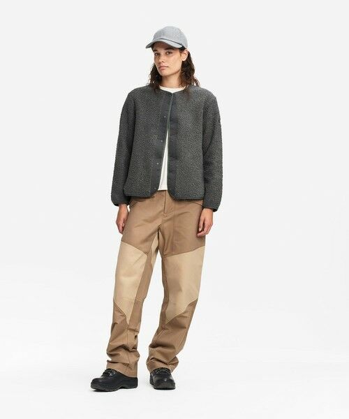 AIGLE / エーグル ブルゾン | ショートシェルパ テリー ノーカラージャケット | 詳細4