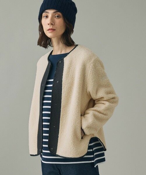 AIGLE / エーグル ブルゾン | ショートシェルパ テリー ノーカラージャケット | 詳細8