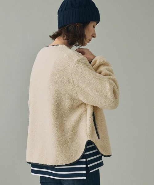 AIGLE / エーグル ブルゾン | ショートシェルパ テリー ノーカラージャケット | 詳細9