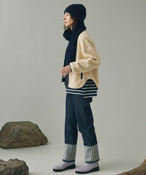 AIGLE / エーグル ブルゾン | ショートシェルパ テリー ノーカラージャケット | 詳細11