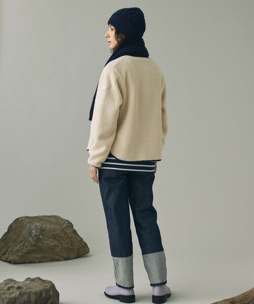 AIGLE / エーグル ブルゾン | ショートシェルパ テリー ノーカラージャケット | 詳細12