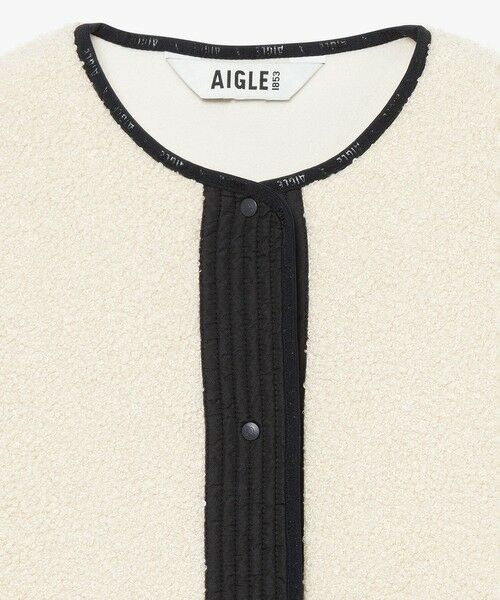 AIGLE / エーグル ブルゾン | ショートシェルパ テリー ノーカラージャケット | 詳細15
