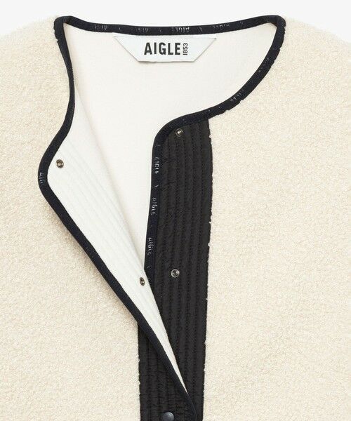 AIGLE / エーグル ブルゾン | ショートシェルパ テリー ノーカラージャケット | 詳細16