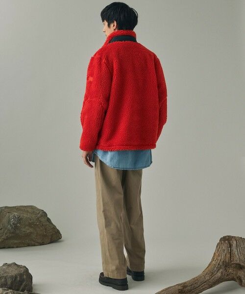 AIGLE / エーグル ブルゾン | パッチポケット 異素材切り替え スタンドカラーボアフリースブルゾン | 詳細5