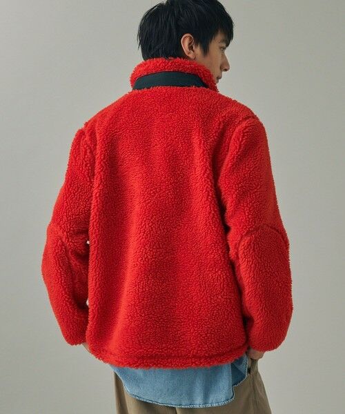 AIGLE / エーグル ブルゾン | パッチポケット 異素材切り替え スタンドカラーボアフリースブルゾン | 詳細2