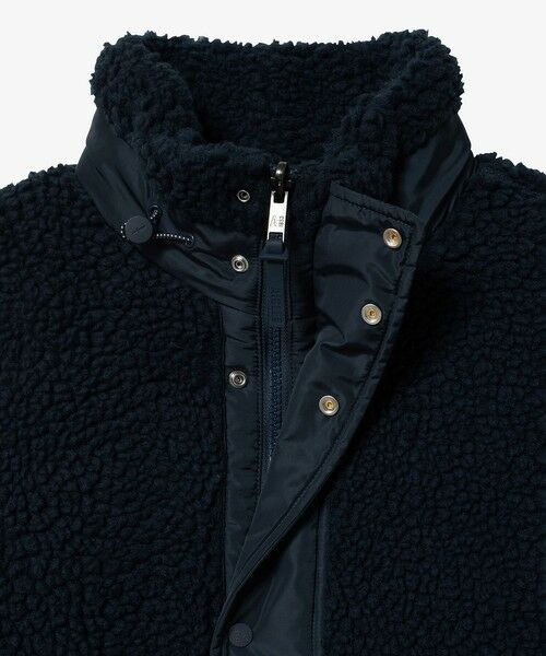 AIGLE / エーグル ブルゾン | パッチポケット 異素材切り替え スタンドカラーボアフリースブルゾン | 詳細15