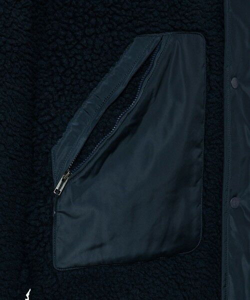AIGLE / エーグル ブルゾン | パッチポケット 異素材切り替え スタンドカラーボアフリースブルゾン | 詳細19
