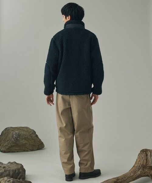 AIGLE / エーグル ブルゾン | パッチポケット 異素材切り替え スタンドカラーボアフリースブルゾン | 詳細11